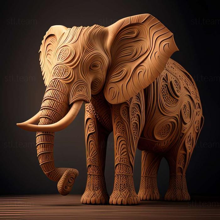 3D model elephant (STL)